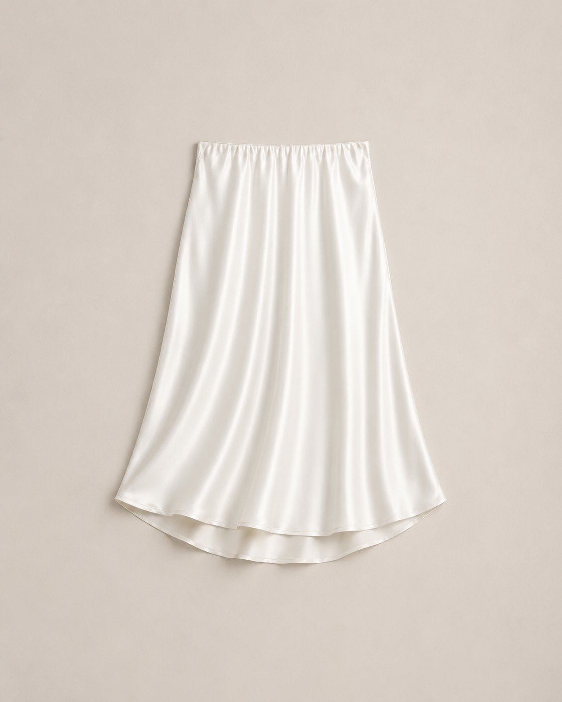 Mulberry silk satin skirt with the rich sheen of real silk in a satin weave