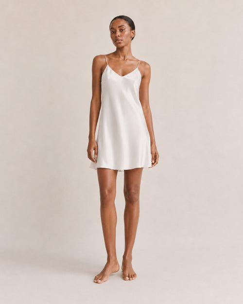 Backless Silk Mini Nightdress