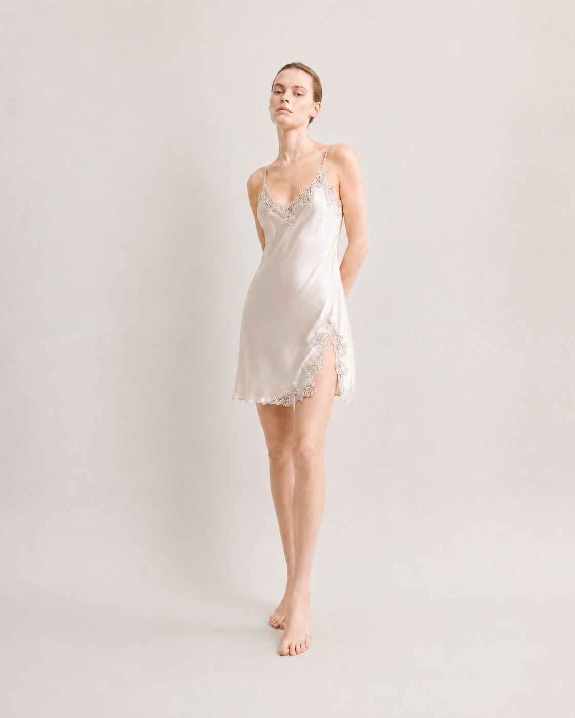Silk lace nightgown