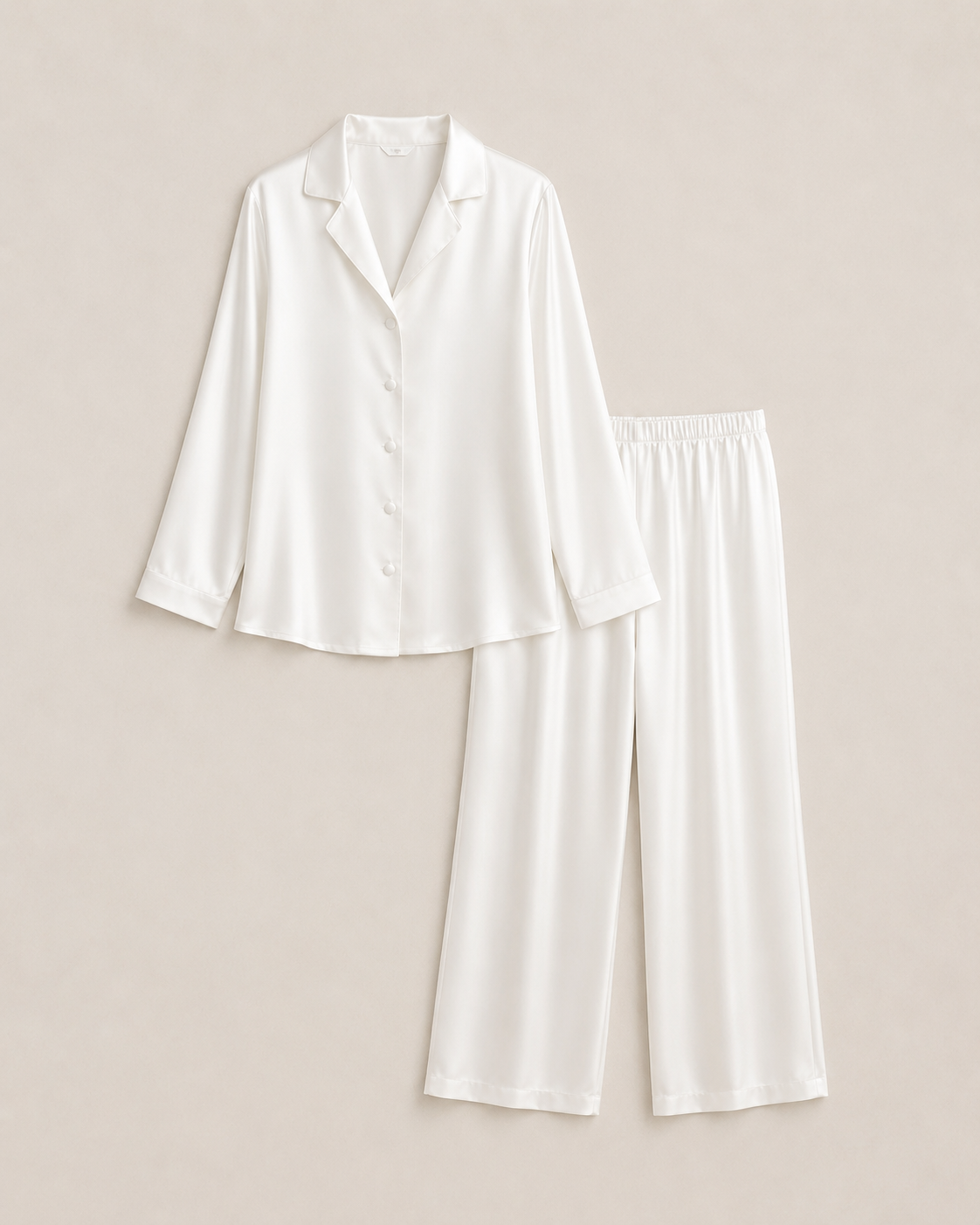 Long-Sleeve Silk Pajama Set