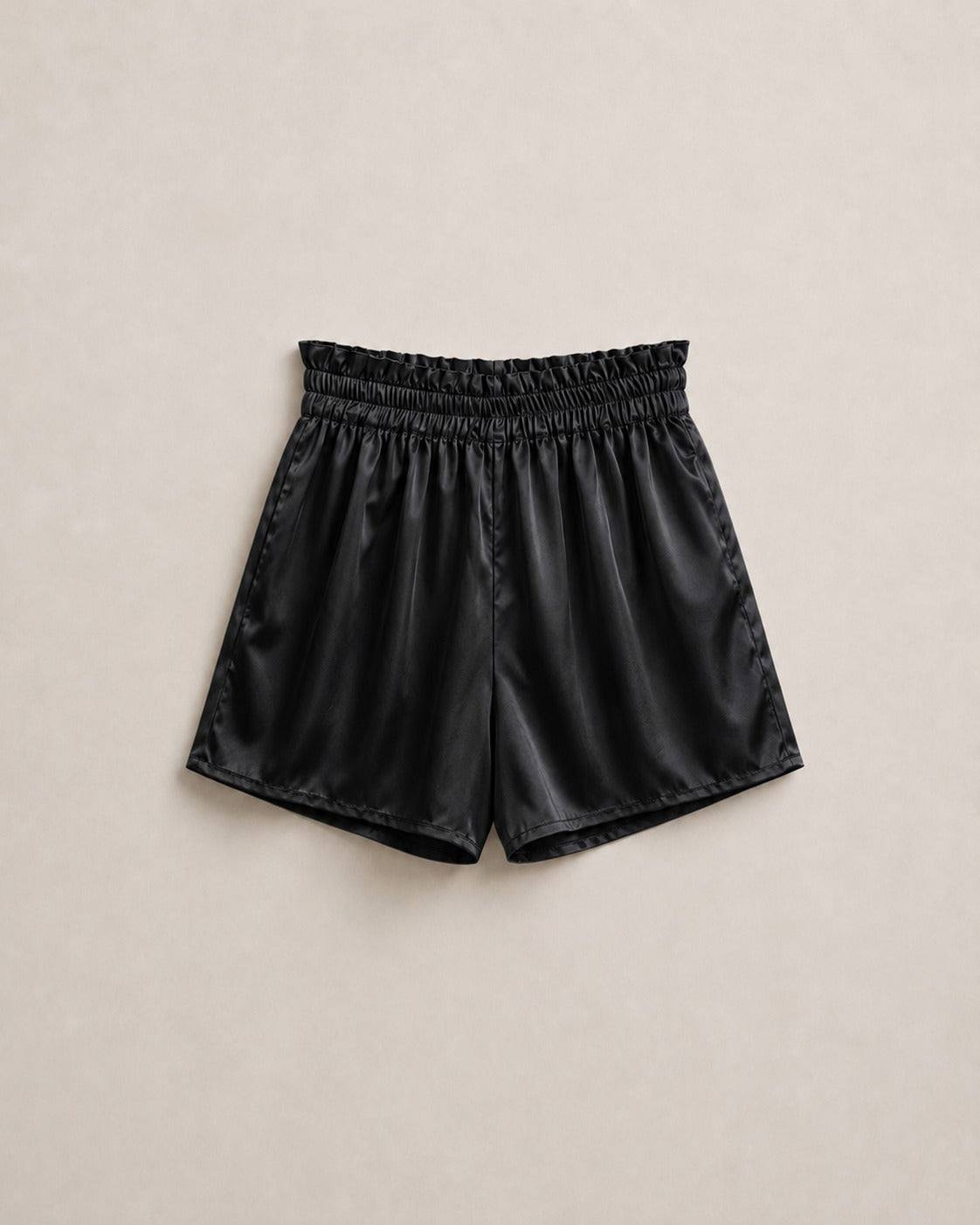Gathered Silk Shorts