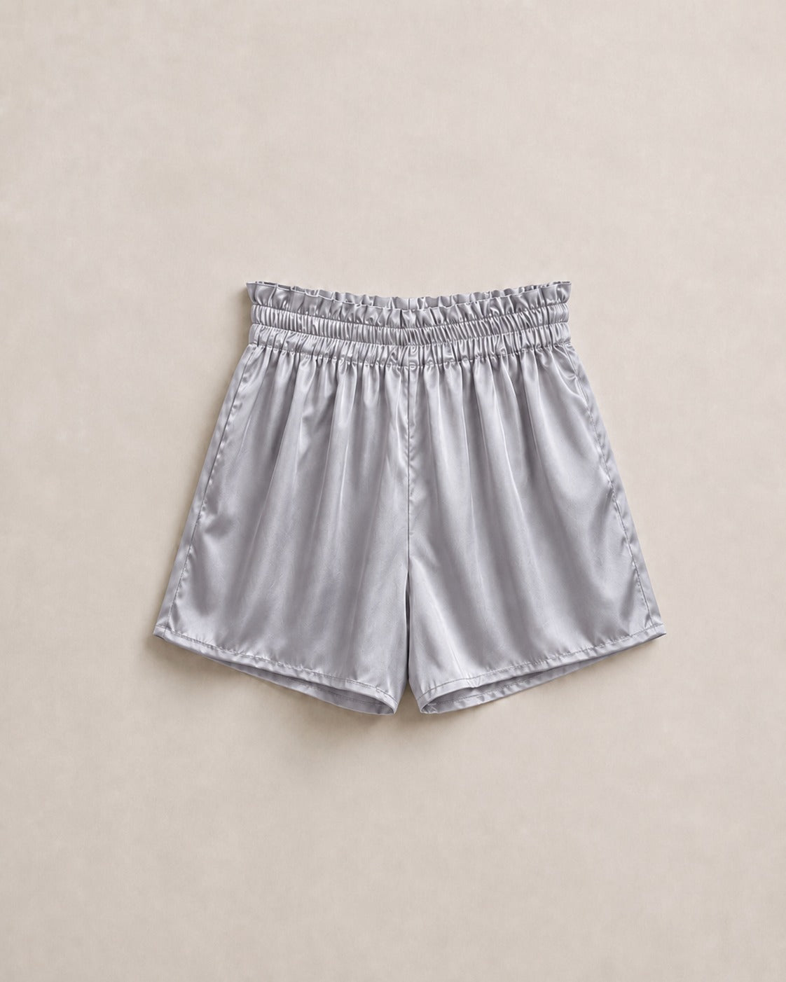 Gathered Silk Shorts