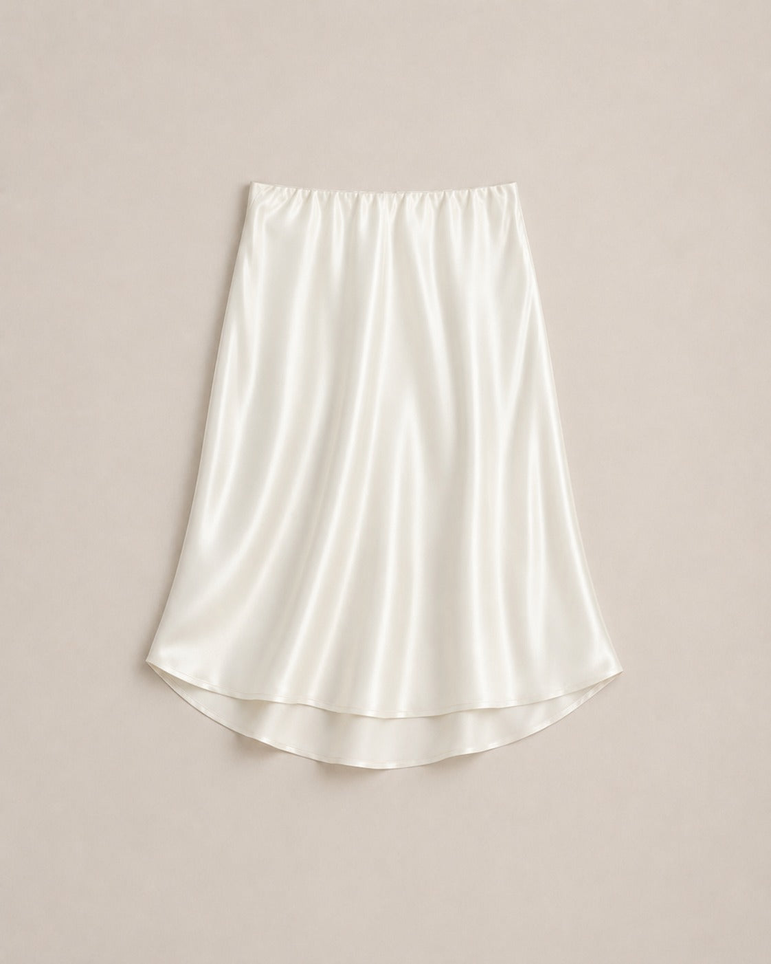 Silk Satin Fishtail Skirt