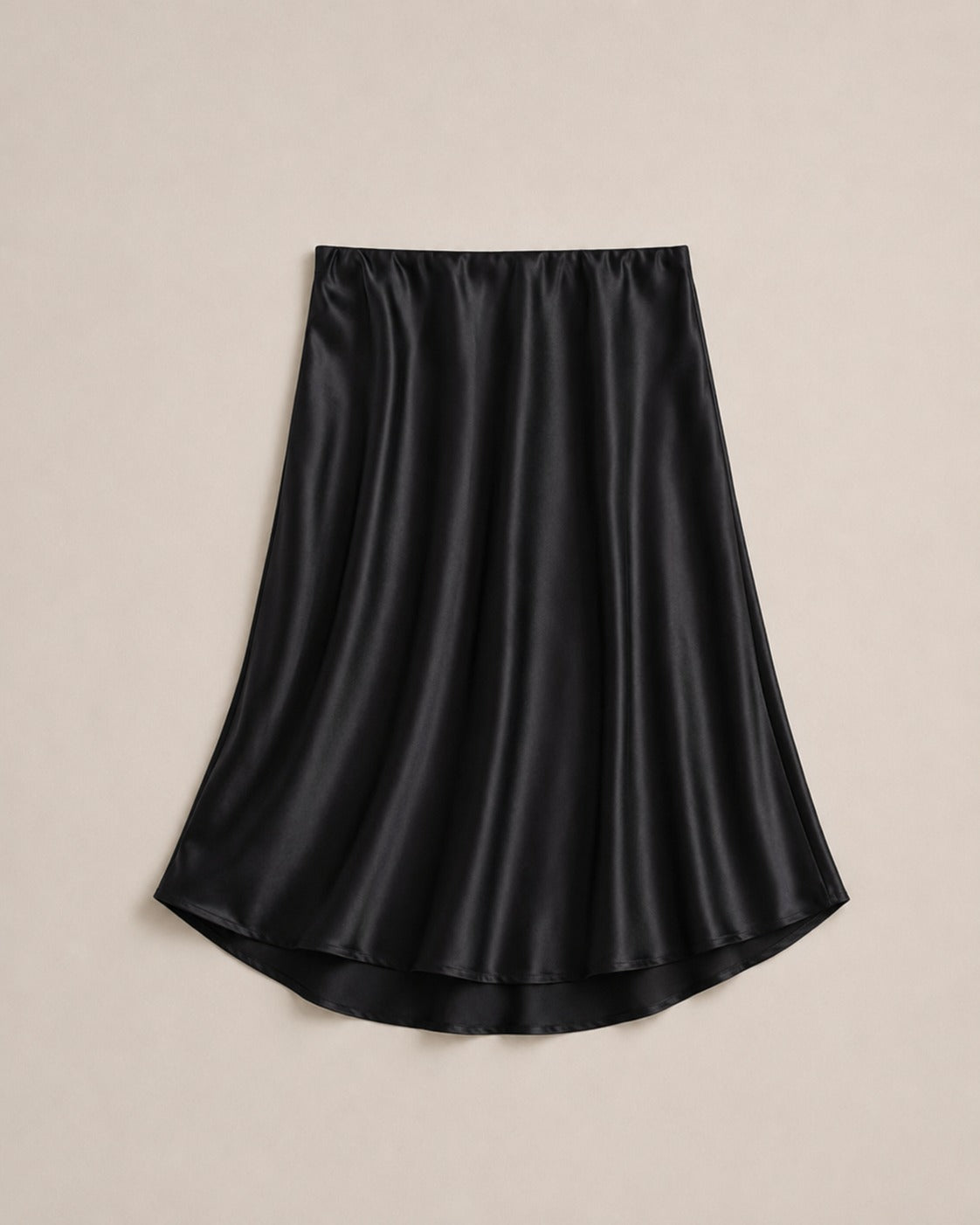 Silk Satin Fishtail Skirt