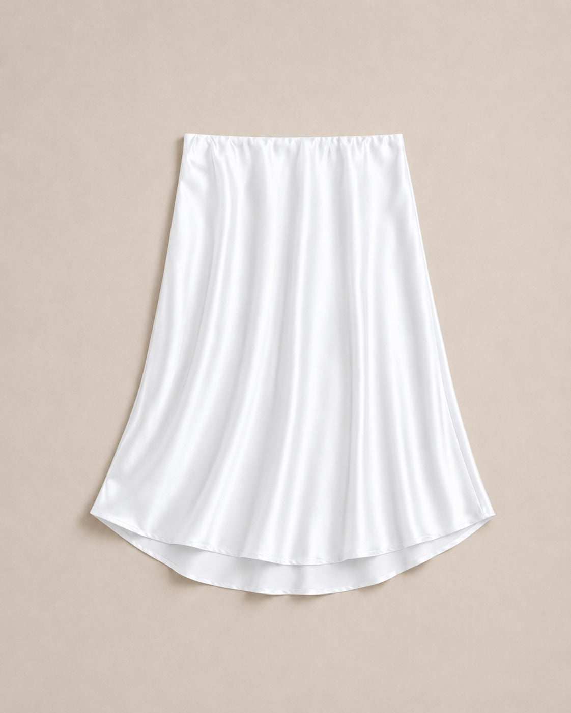 Silk Satin Fishtail Skirt